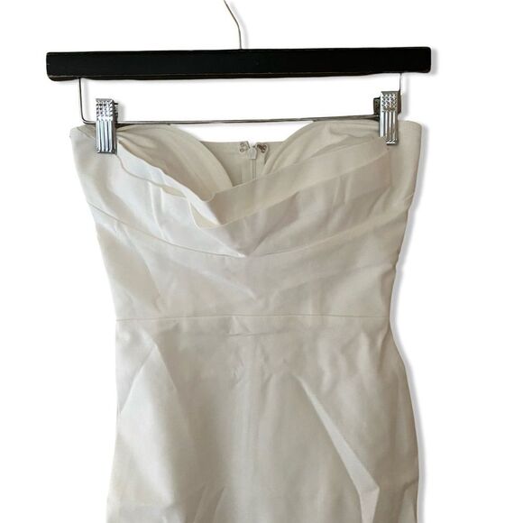NWT More To Come Sophia Midi Dress White strapless sheath stretch Revolve M - Picture 8 of 12